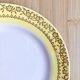 8 vintage yellow dessert plates