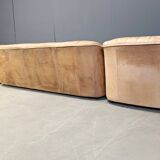 Ensemble de canapés en cuir du milieu du siècle, années 1960