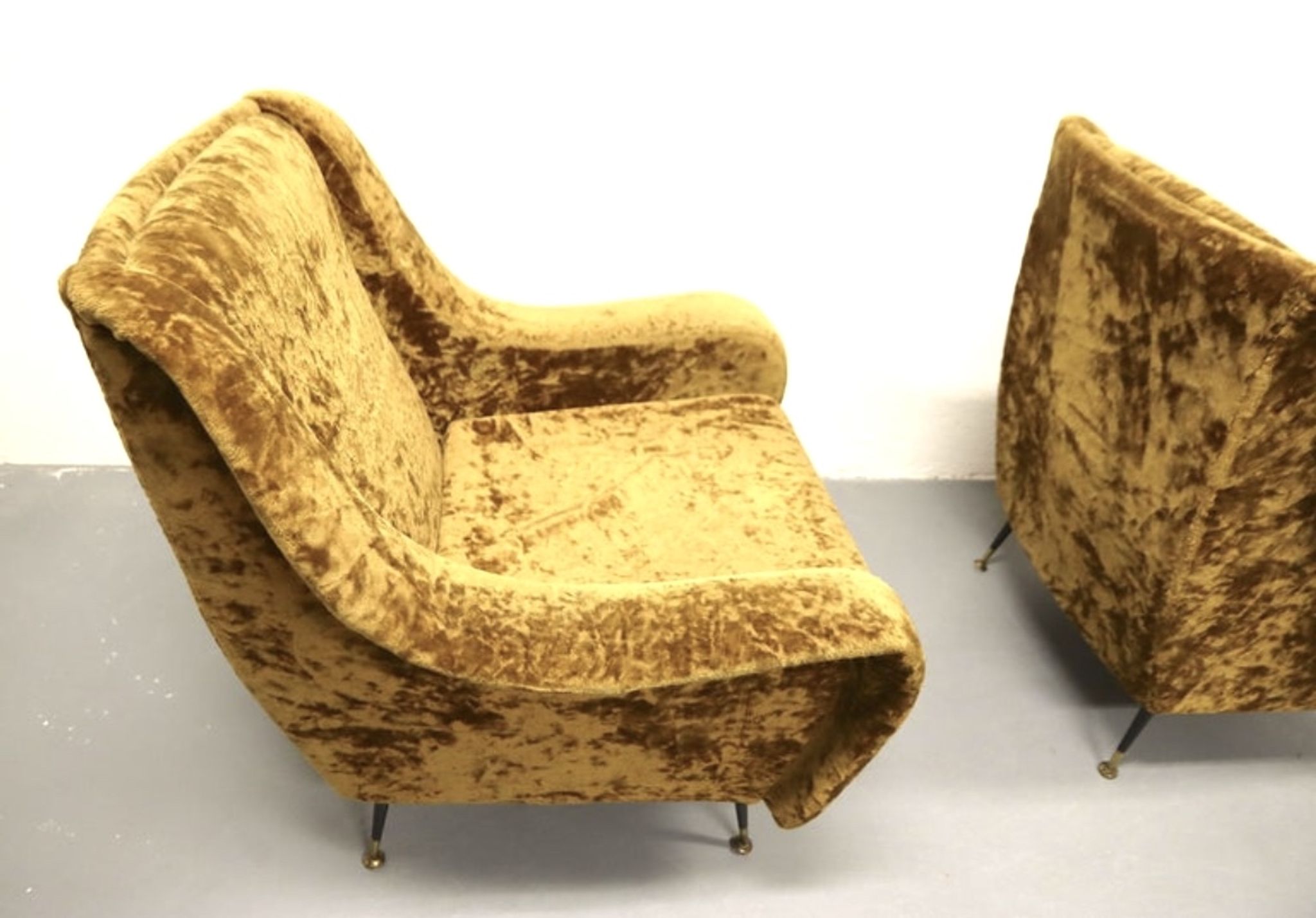 Pair set of 2 armchairs, italy 1950s