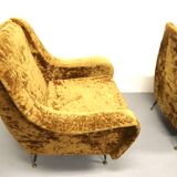 Pair set of 2 armchairs, italy 1950s