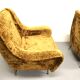 Pair set of 2 armchairs, italy 1950s