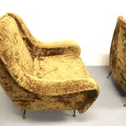 Pair set of 2 armchairs, italy 1950s