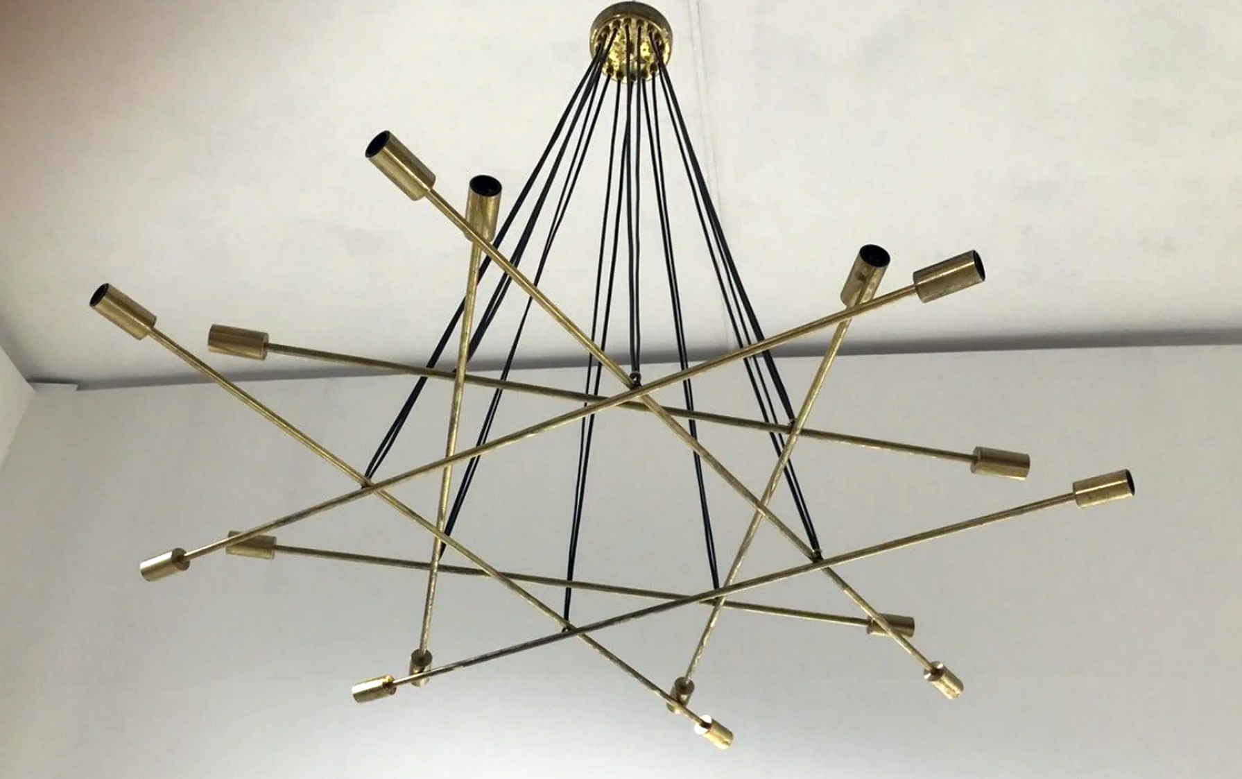Brass chandelier with 16 lights