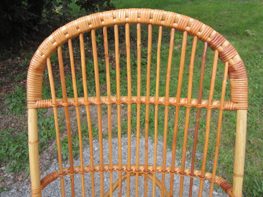 Rattan armchair 60s