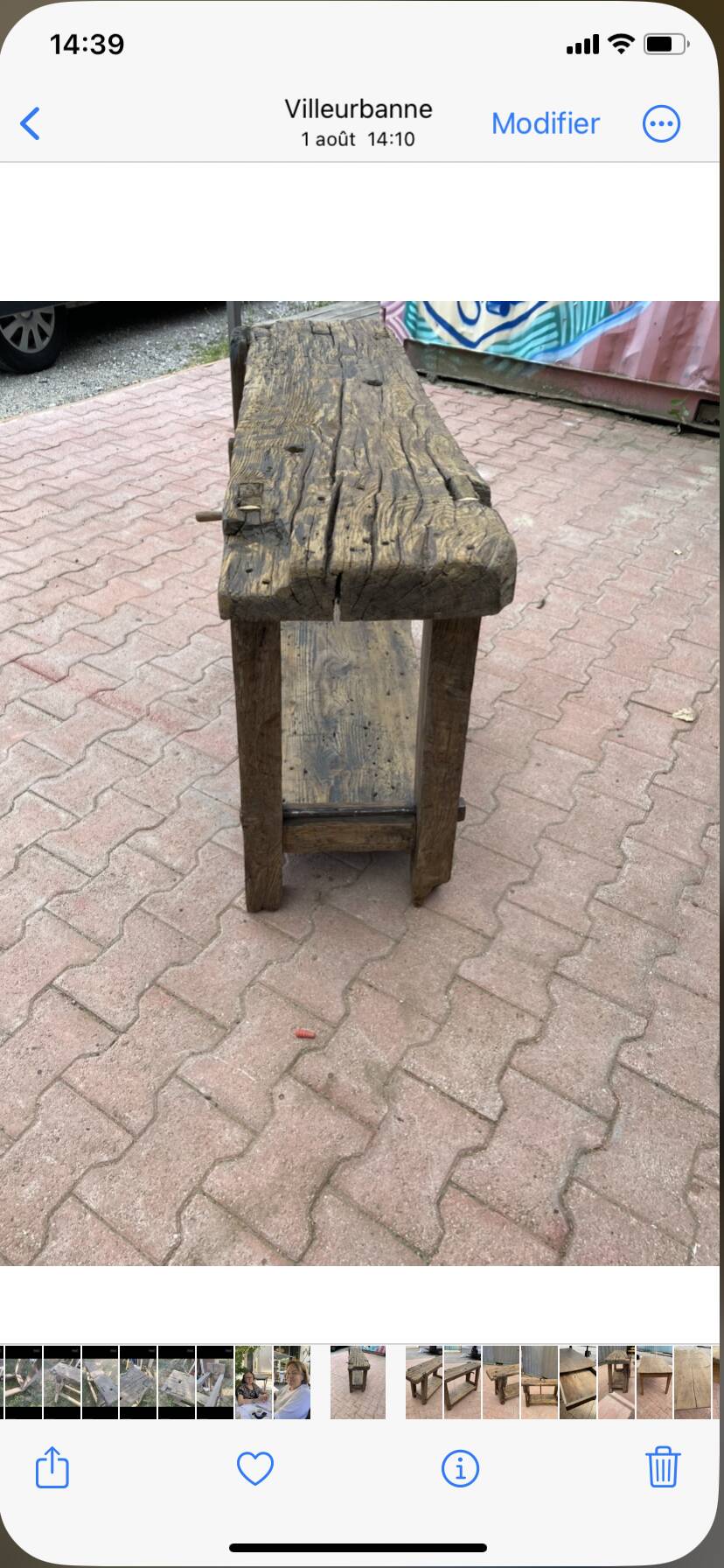 Old carpenter's workbench