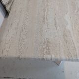 Square travertine coffee table, 1970s.