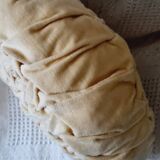 Light beige velvet cushion