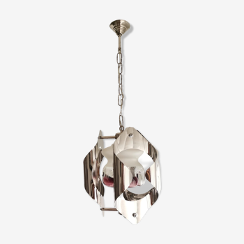 Italian chromed 1960s hanging lamp