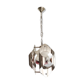 Italian chromed 1960s hanging lamp