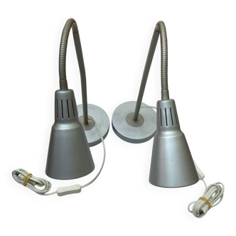 Pair of IKEA 1990 KVART model lamps