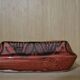 Oriental soap dish in red ceramic