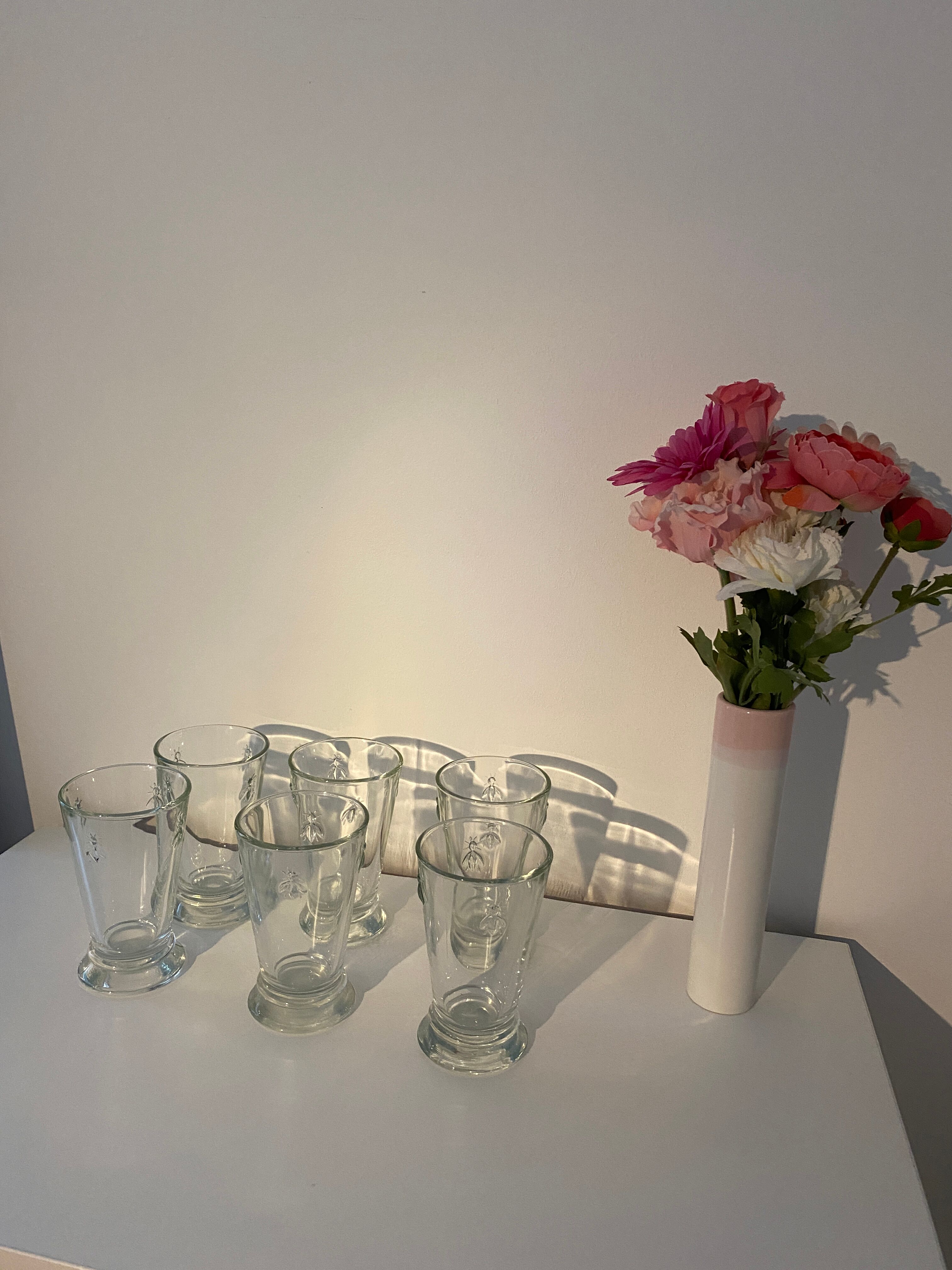 Set 6 verres à eau abeille Paris musée