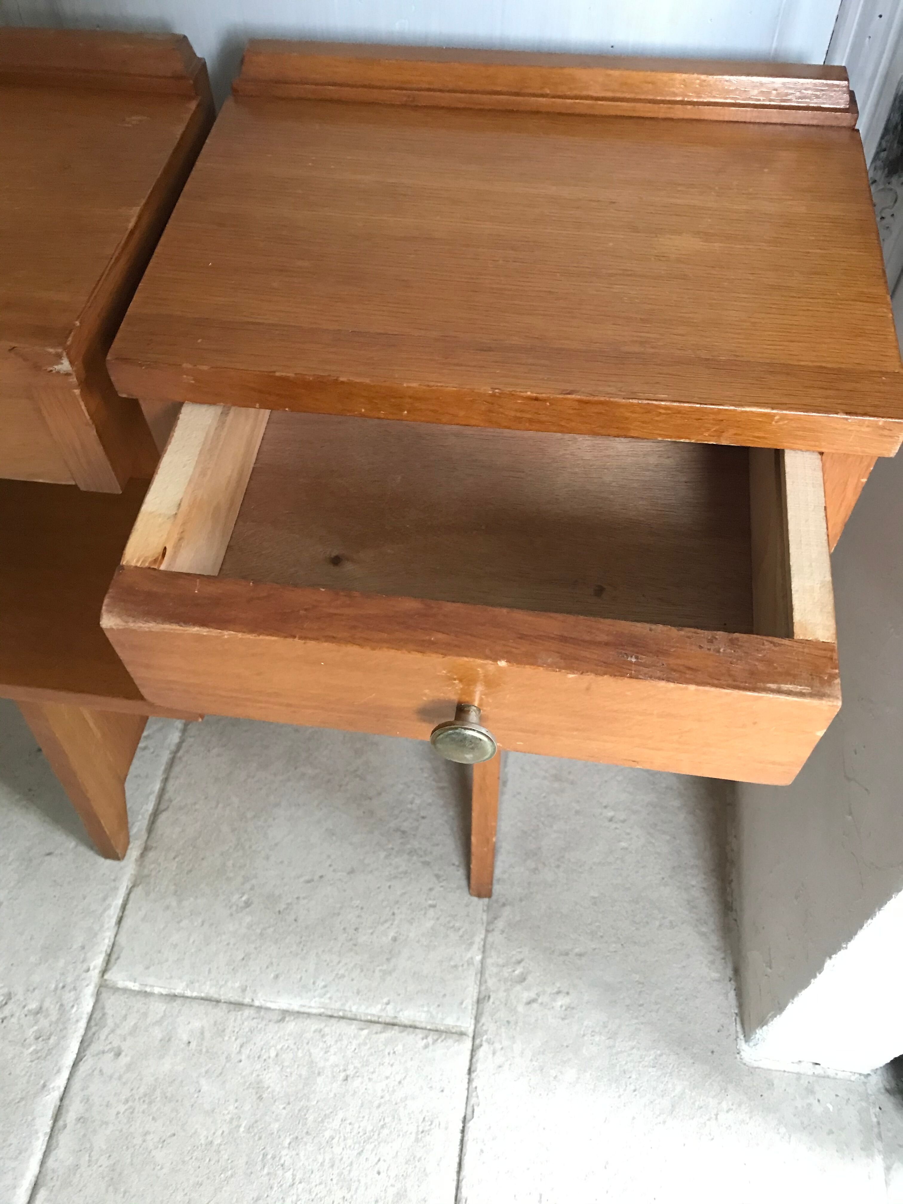 Pair of vintage bedsides