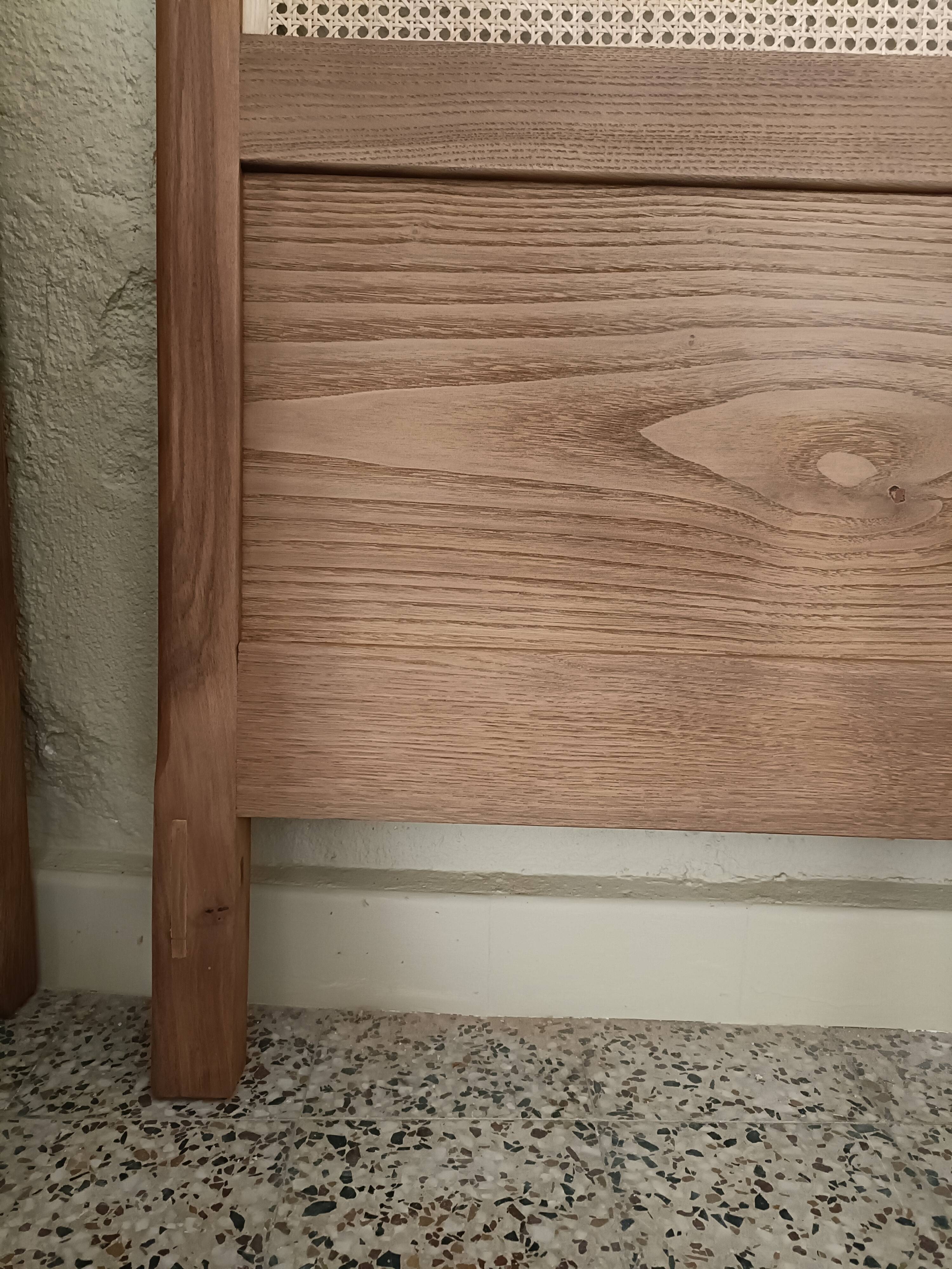 Refurbished Art Deco cane headboard