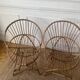 7 vintage rattan armchairs