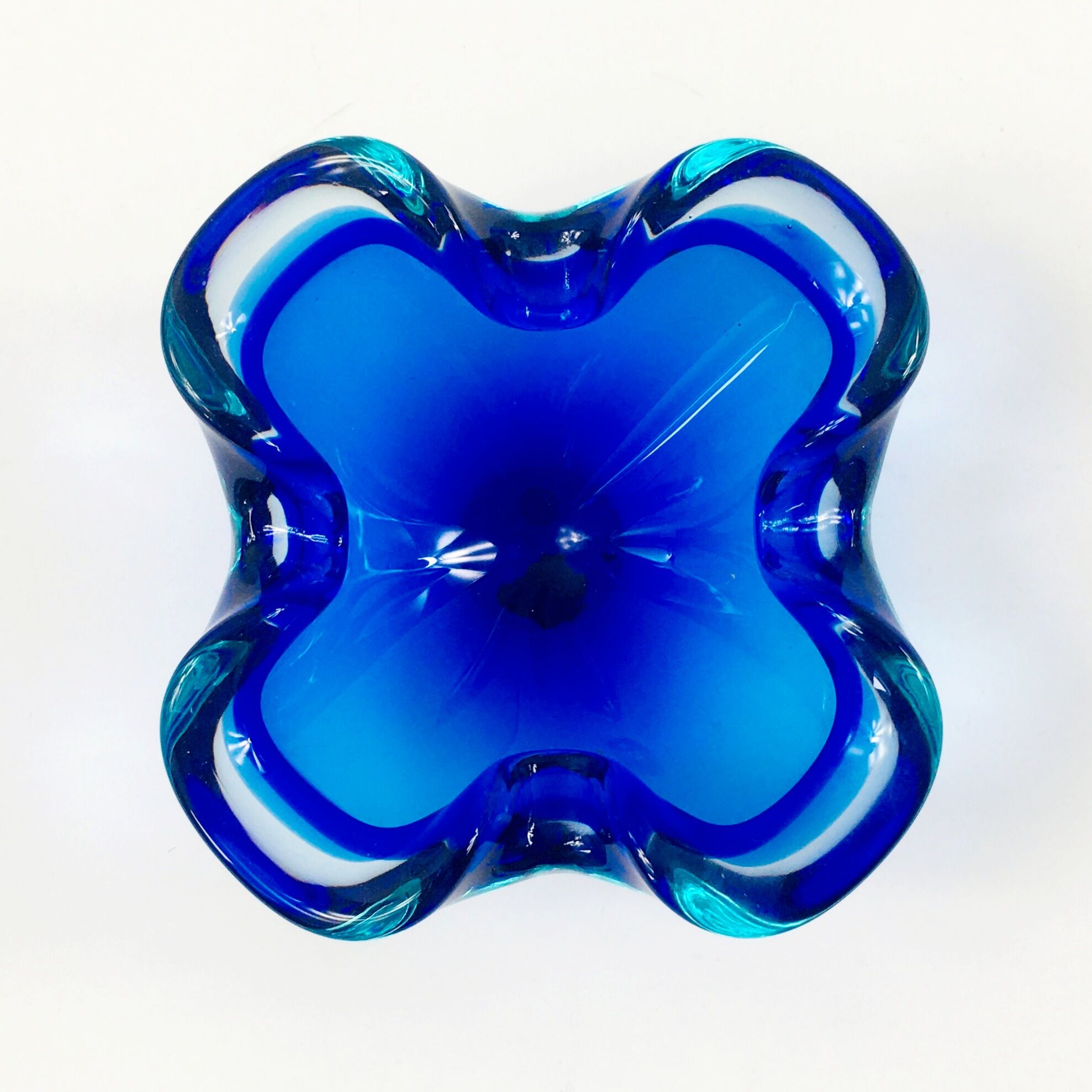 Sommerso Murano Glass Ashtray or Bowl, Italy, 1960s