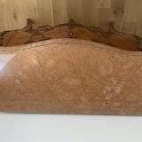 Commode 3 drawers galbee style louis xv marquetry marble top