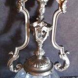 Art deco ceiling light in silvered bronze