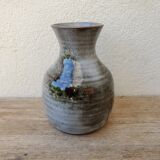 Signed sandstone vase