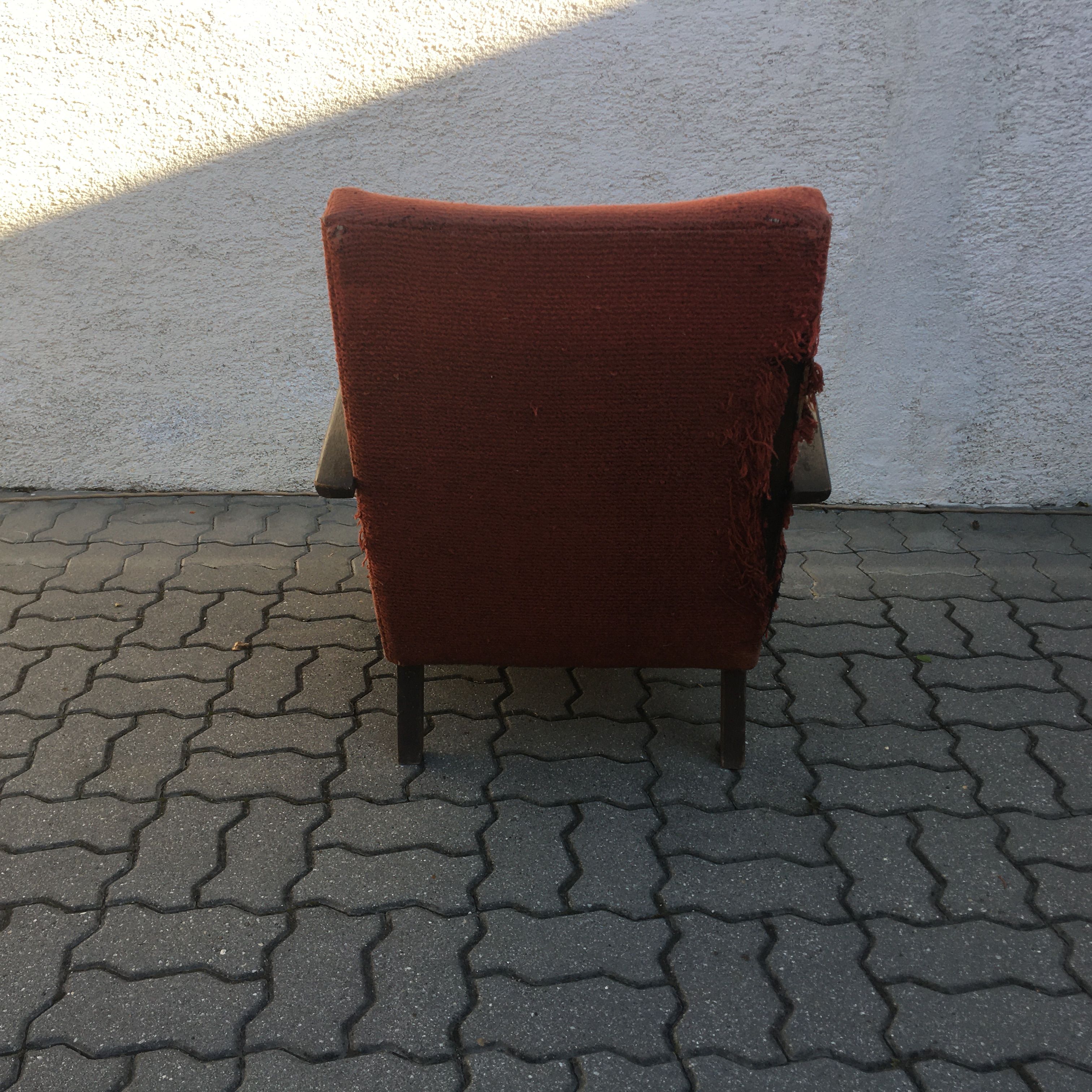 Jindrich Halabala h-410 lounge chair Up Závody 30s wood art deco