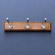Vintage wooden wall coat rack - 3 hooks