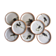 Lot de 8 assiettes à dessert en grès