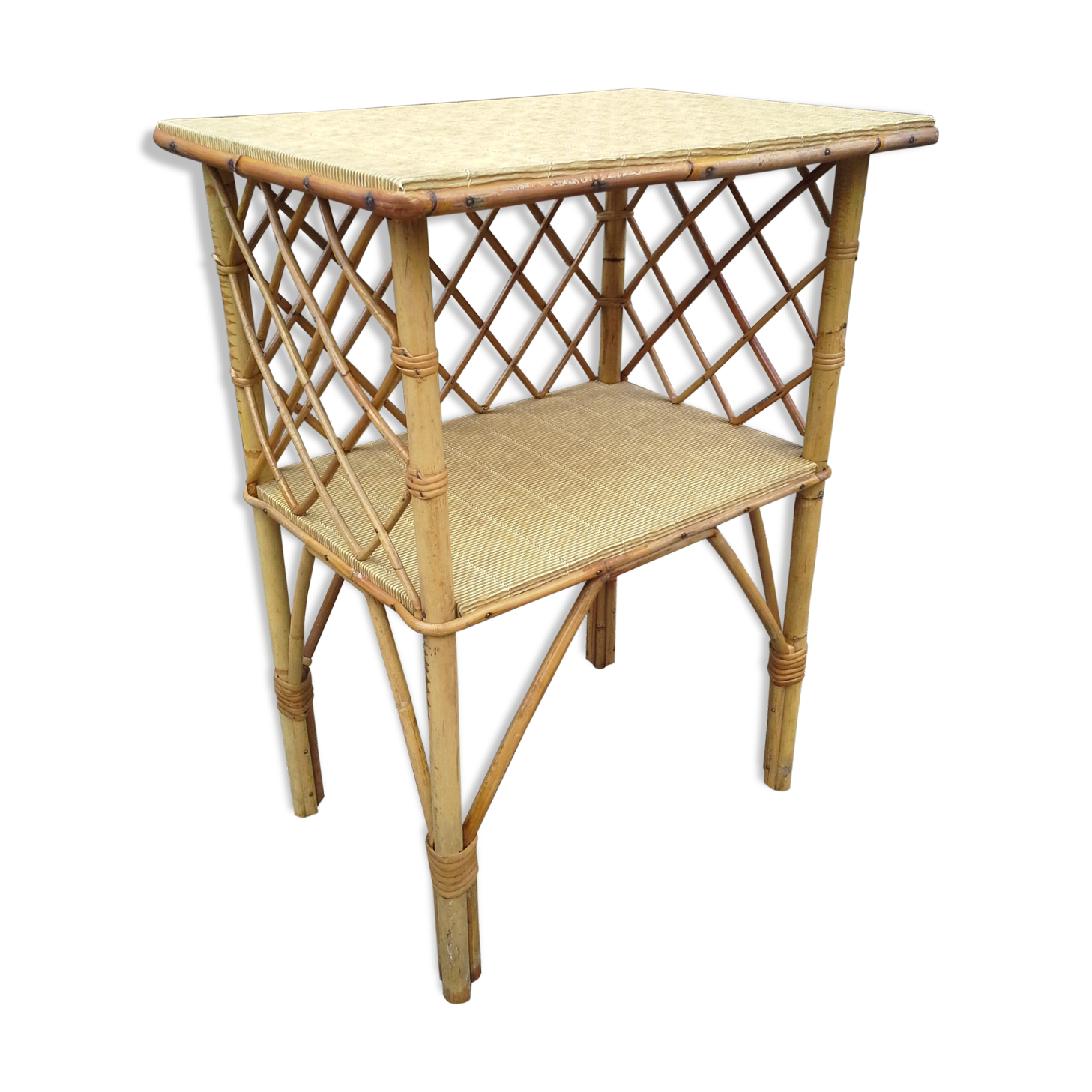 The 1960s rattan nightstand