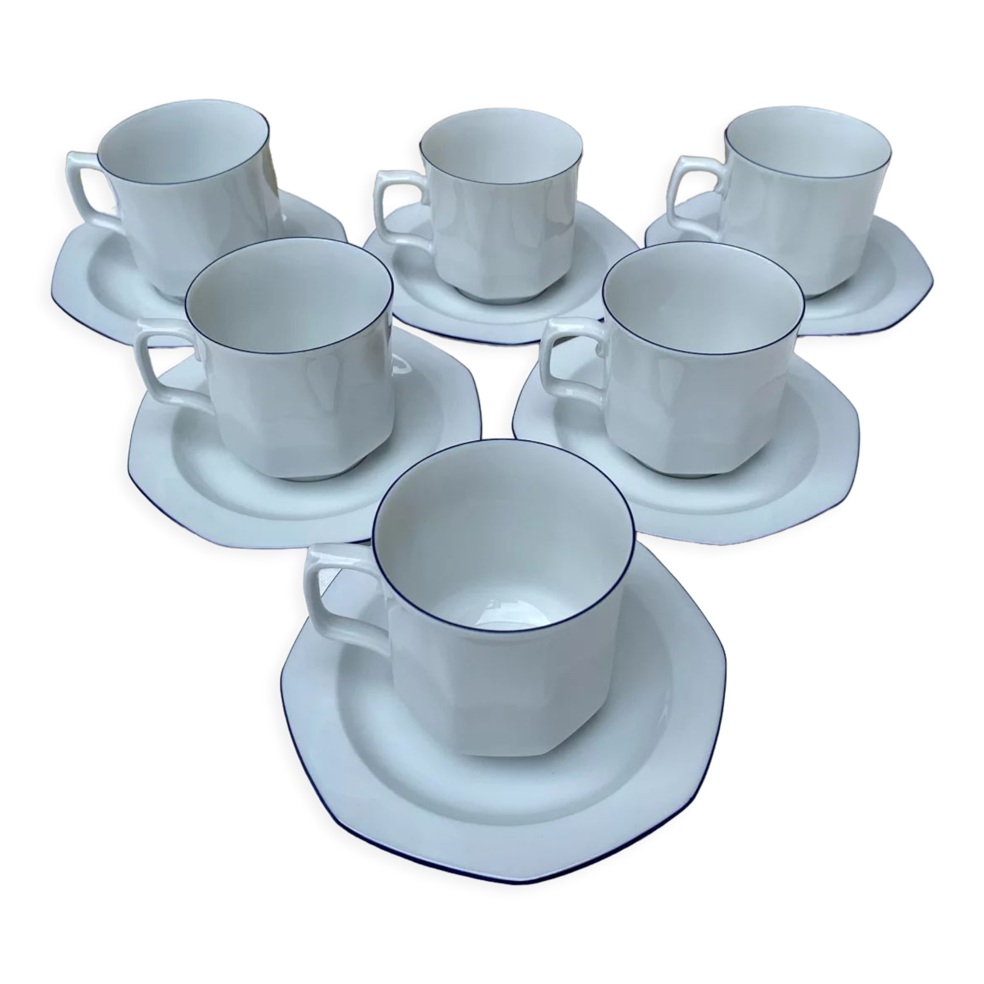 Set of 6 porcelain tea/coffee cups Seltmann Weiden Bavaria