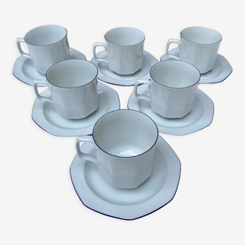 Lot de 6 tasses à thé café en porcelaine Seltmann Weiden Bavaria