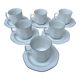 Set of 6 porcelain tea/coffee cups Seltmann Weiden Bavaria