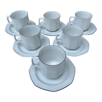 Lot de 6 tasses à thé café en porcelaine Seltmann Weiden Bavaria