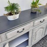 Relooked solid oak buffet