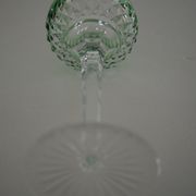 Verre en cristal –   roemer vert - saint-louis - pointe de couleur verte