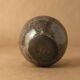 Vase soliflore grès chiné émaillé brun noix de coco vintage 1976