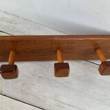 Wooden coat rack wall hooks. 3 French wooden coat hooks