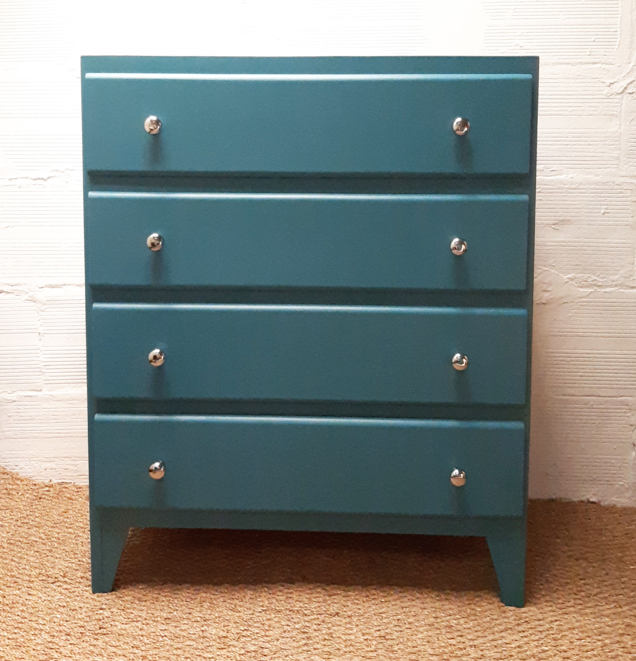 Vintage 30s dresser peacock blue