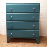 Vintage 30s dresser peacock blue