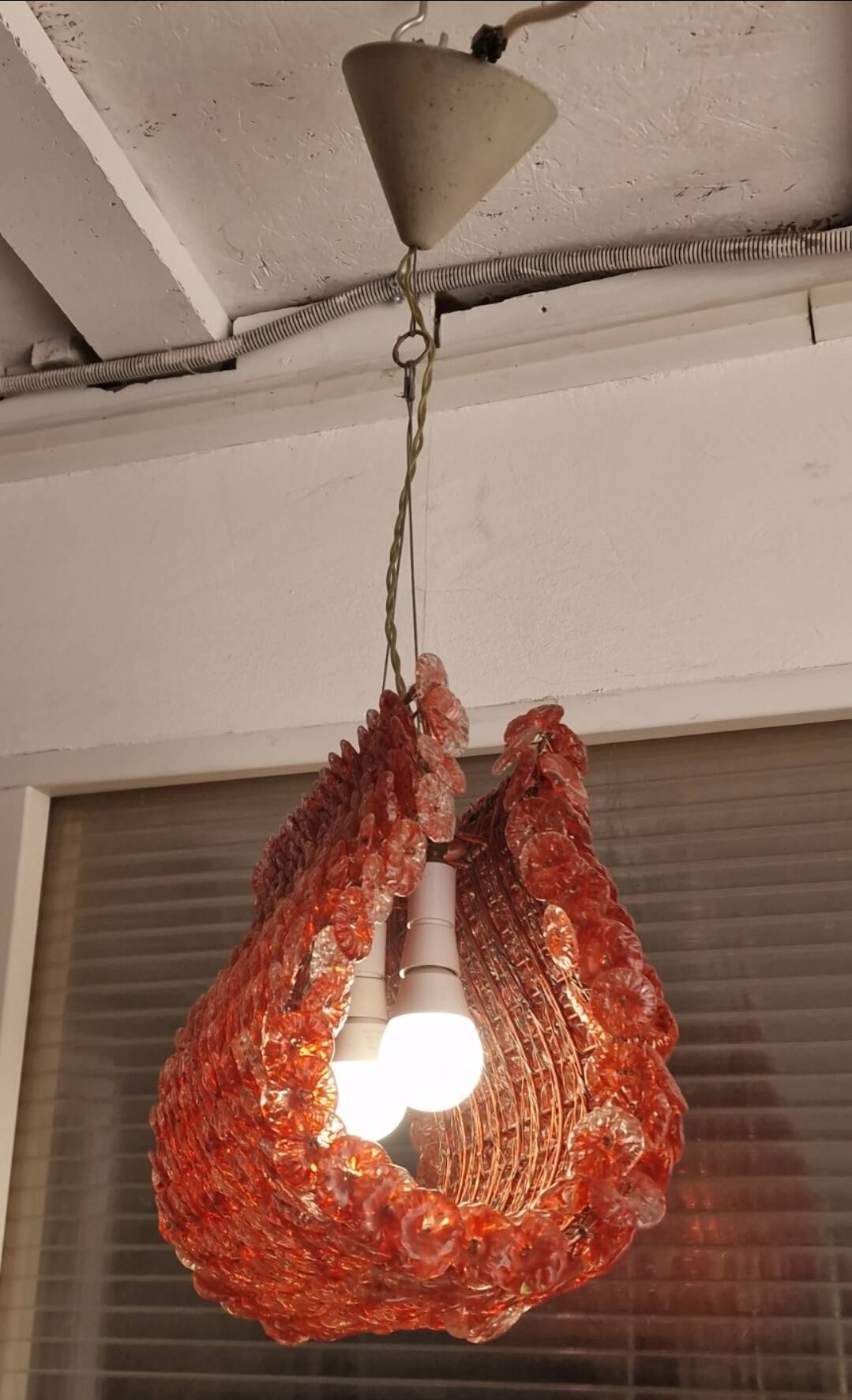 Vintage Murano blown glass pendant – 1960s/70s
