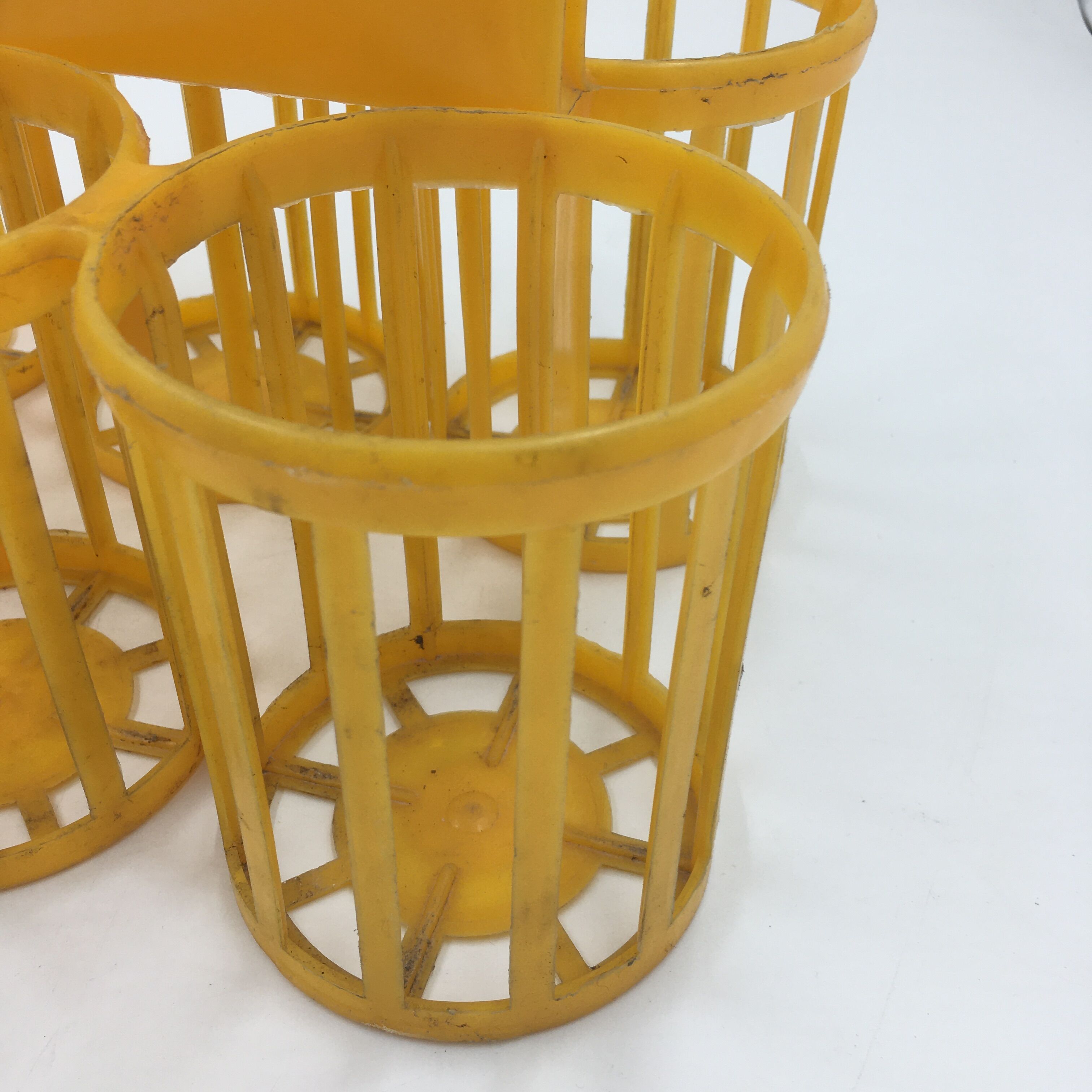 Vintage yellow bottle holder