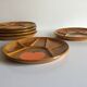 6 assiettes compartimentées vintage