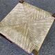 Solid wood straw stool in Louis XV style