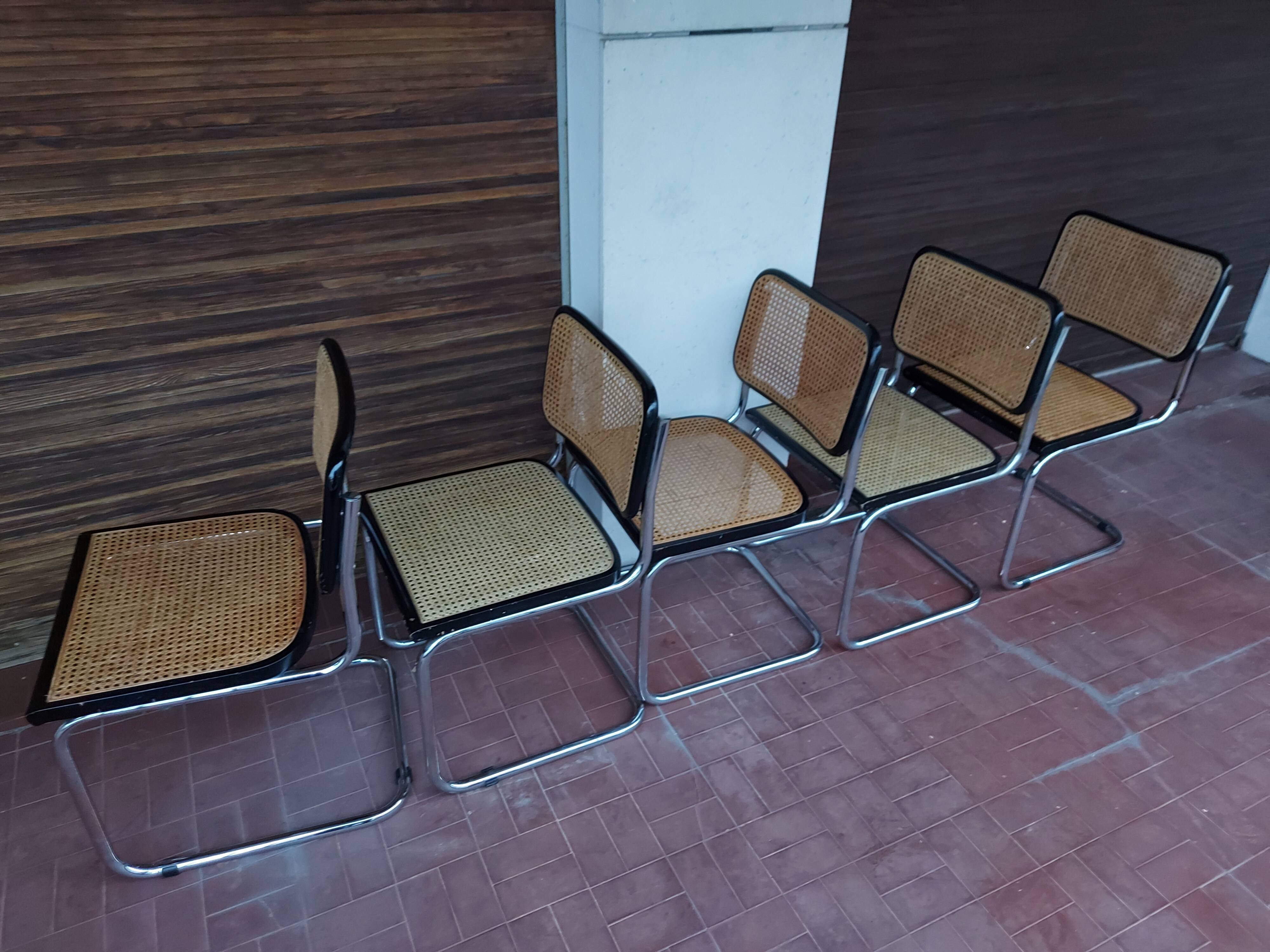 Set of 5 chairs Marcel Breuer B32