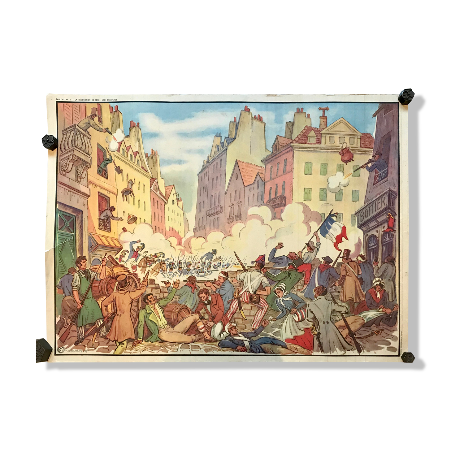 Affiche pédagogique scolaire histoire, imprimerie lang maison