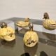 Silver plated duck sculptures by Malevolti, 1960