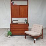 Vtg Mid Century Danish Chest Drawers Wall Unit Media Cabinet Room Divide  #530