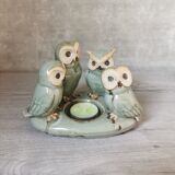 Ceramic owl candle holder