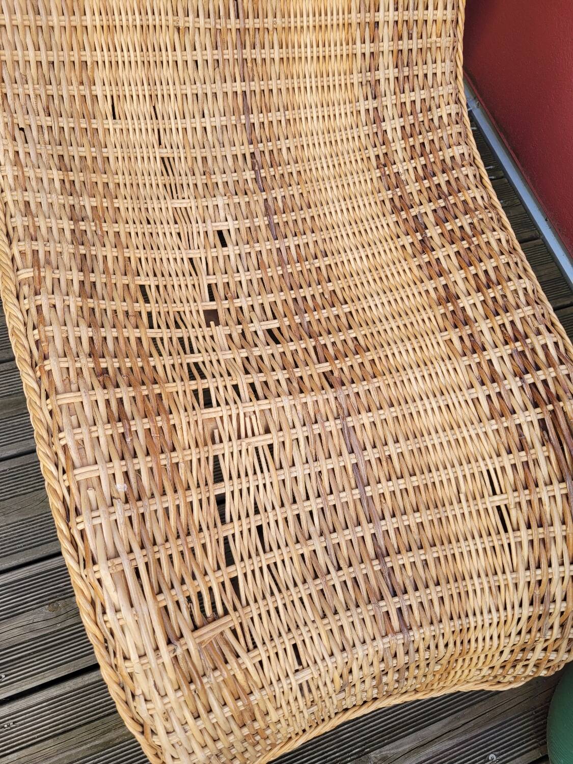 Bamboo and rattan lounge chair