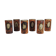 Set of six ceramic cups by "The Dove"
