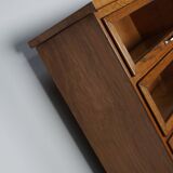 Vintage Dutch Oak Haberdashery Shop Cabinet / Vitrine, 1950s