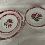 Lot of Vintage Sarreguemines & Digoin – "Dijon" Model | Tart Dish + 8 Plates